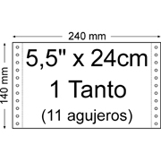 BASIC PAPEL CONTINUO BLANCO  5,5" x 24cm 1T 5.000-PACK 5.524B1